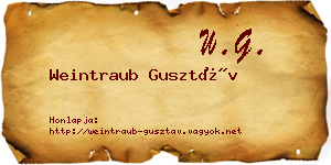 Weintraub Gusztáv névjegykártya